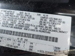 2013 Ford Focus SE with VIN 1FADP3K24DL365417, listed as a IAAI auction lot 41792235 with 187,607 mi miles. Bid and sale history available at carsss.com. Image 9.