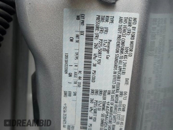 2013 Ford C-Max SE z VIN 1FADP5AU2DL536924, wystawiony jako Copart lot #58191295 z przebiegiem 84 150 mil mil oraz Szkoda całkowita • Salvage title. Historia ofert i sprzedaży dostępna na DreamBid. Obrazek 13.