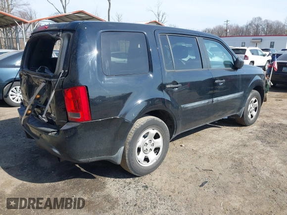 2014 Honda Pilot LX with VIN 5FNYF4H22EB015512, listed as a IAAI auction lot 41753515 with 152,287 mi miles and . Bid and sale history available at DreamBid. Image 4.
