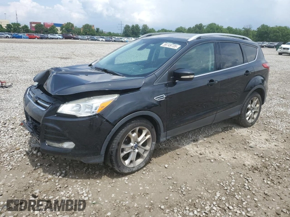 2015 Ford Escape Titanium with VIN 1FMCU9J91FUA38787, listed as a Copart auction lot 59749735 with 132,536 mi miles and Salvage title. Bid and sale history available at DreamBid. Image 1.