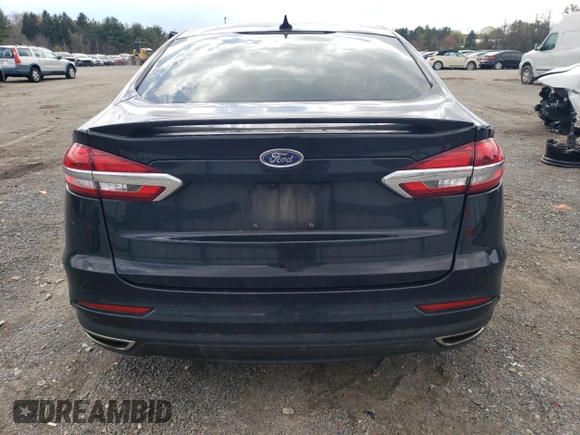 2019 Ford Fusion Titanium with VIN 3FA6P0K96KR102400, listed as a Copart auction lot 53319485 with 76,188 mi miles and Salvage Title. Bid and sale history available at carsss.com. Image 6.