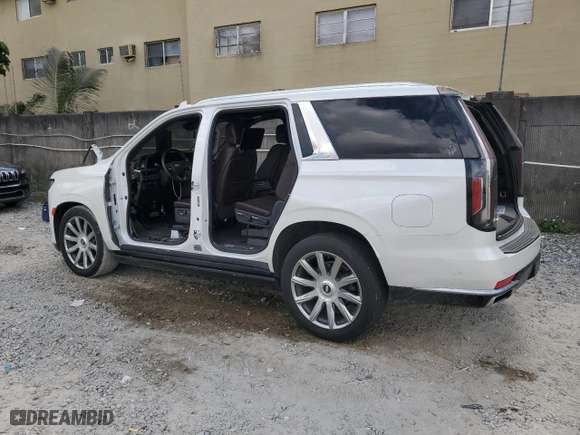 2021 Cadillac Escalade Premium Luxury Platinum with VIN 1GYS4DKLXMR351781, listed as a Copart auction lot 40742184 with 0 mi miles. Bid and sale history available at carsss.com. Image 2.