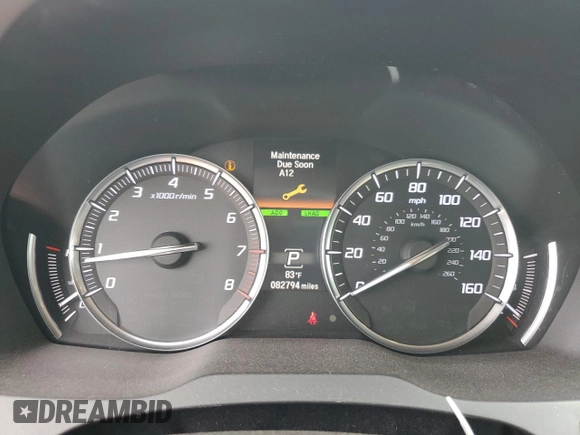 2018 Acura MDX Technology with VIN 5J8YD4H57JL000142, listed as a Copart auction lot 54399715 with 82,776 mi miles and Salvage title. Bid and sale history available at DreamBid. Image 9.