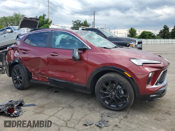 2025 Buick Encore GX Sport Touring with VIN KL4AMDSL1SB125730, listed as a Copart auction lot 58808805 with 478 mi miles and Salvage title. Bid and sale history available at DreamBid. Image 4.