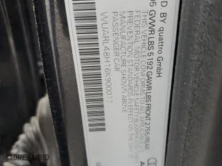 2006 Audi S4 with VIN WUARL48H16K900017, listed as a Copart auction lot 61431414 with 164,209 mi miles and Salvage Title. Bid and sale history available at carsss.com. Image 14.