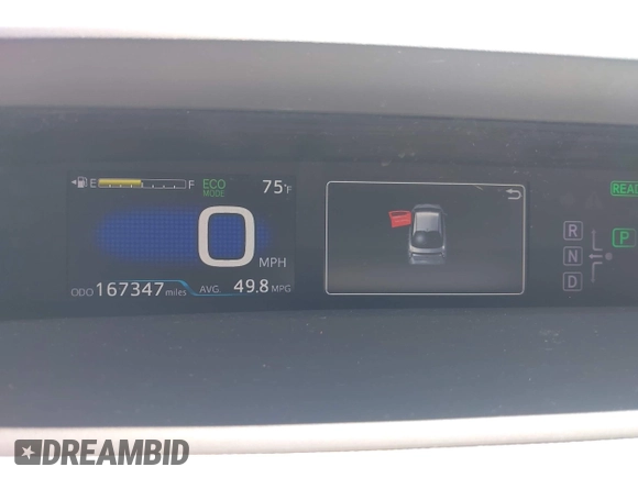 2016 Toyota Prius Two with VIN JTDKBRFU4G3523676, listed as a IAAI auction lot 42174710 with 167,347 mi miles and . Bid and sale history available at DreamBid. Image 7.