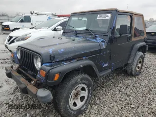 1998 Jeep Wrangler Sport with VIN 1J4FY19S5WP707201, listed as a Copart auction lot 86632884 with 0 mi miles and Salvage Title. Bid and sale history available at carsss.com. Image 1.