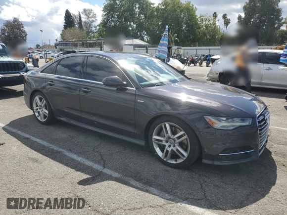 2016 Audi A6 Premium Plus with VIN WAUFGAFC4GN057387, listed as a Copart auction lot 49078355 with 99,493 mi miles and Salvage Title. Bid and sale history available at DreamBid. Image 4.