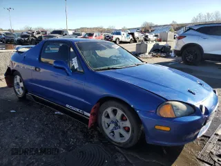1994 Honda del Sol S with VIN JHMEG1142RS000753, listed as a Copart auction lot 80063034 with 214,736 mi miles and Salvage Title. Bid and sale history available at carsss.com. Image 4.