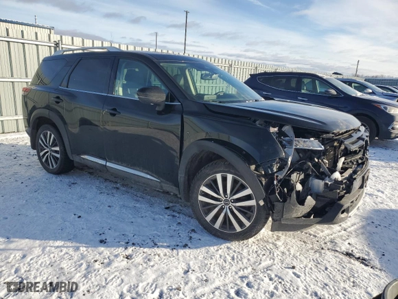 2022 Nissan Pathfinder Platinum with VIN 5N1DR3DF6NC224561, listed as a Copart auction lot 87052854 with 75,233 mi miles and Salvage Title. Bid and sale history available at carsss.com. Image 4.