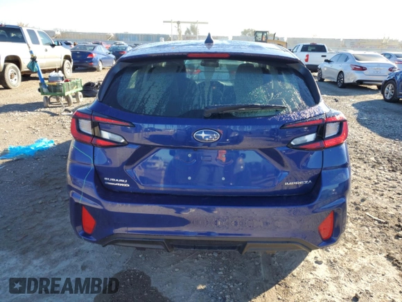 2024 Subaru Impreza with VIN JF1GUABC1R8261576, listed as a Copart auction lot 80245384 with 7,945 mi miles and Salvage Title. Bid and sale history available at carsss.com. Image 6.