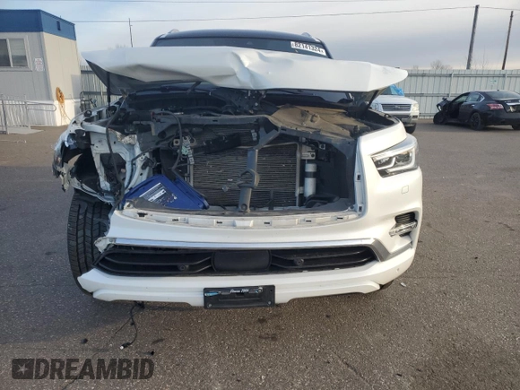 2021 Infiniti QX80 SENSORY with VIN JN8AZ2BE4M9273804, listed as a Copart auction lot 82141324 with 57,873 mi miles and Salvage Title. Bid and sale history available at carsss.com. Image 5.