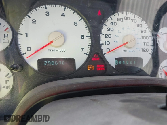 2003 Dodge 2500 ST with VIN 3D7KA28D73G849640, listed as a IAAI auction lot 42202245 with 298,696 mi miles and . Bid and sale history available at DreamBid. Image 7.