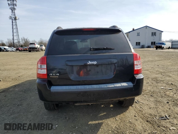 2008 Jeep Compass Sport with VIN 1J8FF47W68D686438, listed as a Copart auction lot 49346045 with 140,882 mi miles and Salvage Title. Bid and sale history available at carsss.com. Image 6.
