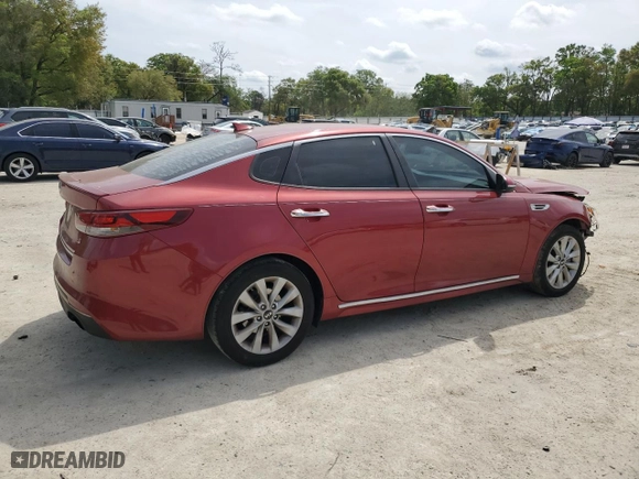 2018 Kia Optima S with VIN 5XXGT4L34JG187410, listed as a Copart auction lot 50208465 with 145,632 mi miles and Salvage Title. Bid and sale history available at carsss.com. Image 3.