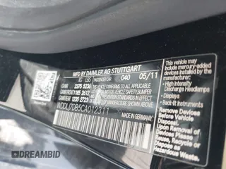 2012 Mercedes-Benz CLS 550 с VIN WDDLJ7DB5CA012311, выставлен на аукционе IAAI как лот 42465609 с пробегом 36 073 миль миль и . История ставок и продаж доступна на DreamBid. Изображение 9.