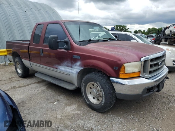 2000 Ford F-250 XL with VIN 1FTNX20S7YED38282, listed as a Copart auction lot 58748425 with 211,080 mi miles and Salvage title. Bid and sale history available at DreamBid. Image 4.
