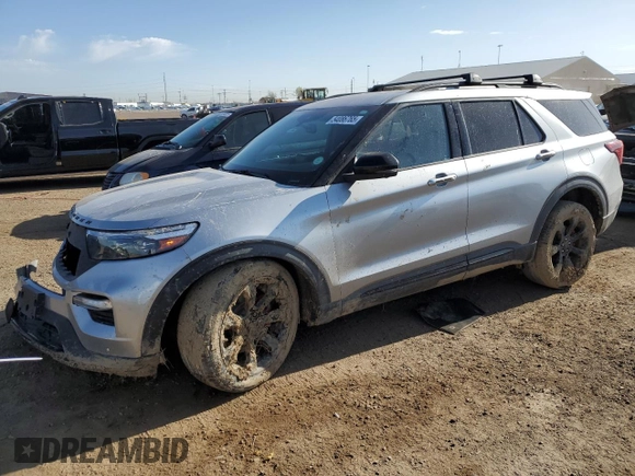 2021 Ford Explorer ST with VIN 1FM5K8GC3MGB32354, listed as a Copart auction lot 54086765 with 55,428 mi miles and Salvage Title. Bid and sale history available at carsss.com. Image 1.