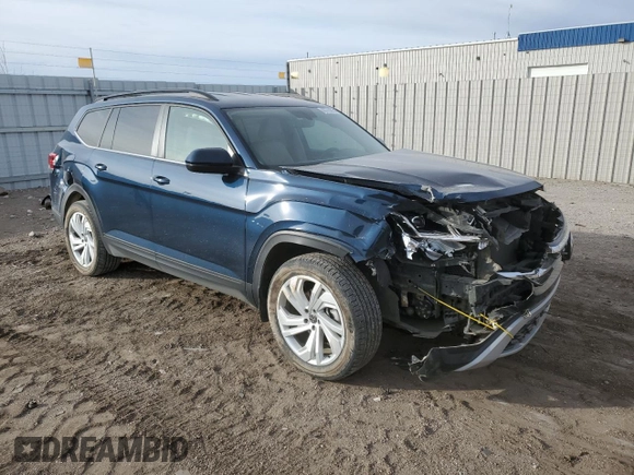 2023 Volkswagen Atlas SE with VIN 1V2HR2CA8PC545024, listed as a Copart auction lot 43775075 with 35,643 mi miles and Salvage title. Bid and sale history available at DreamBid. Image 4.