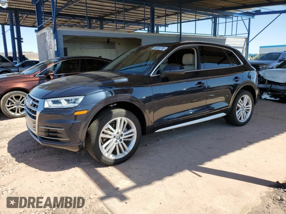 2018 Audi Q5 Premium Plus with VIN WA1BNAFY8J2161015, listed as a Copart auction lot 54365795 with 25,921 mi miles and Salvage Title. Bid and sale history available at carsss.com. Image 1.