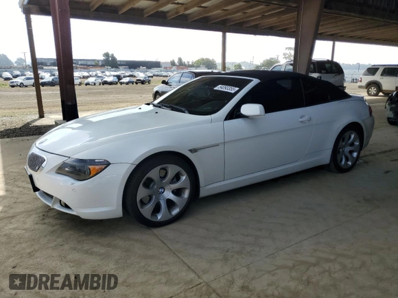 2006 BMW 6 Series 650Ci z VIN WBAEK134X6CN77921, wystawiony jako Copart lot #54093355 z przebiegiem 162 363 mil mil oraz Czysty tytuł • Clean title. Historia ofert i sprzedaży dostępna na DreamBid. Obrazek 1.