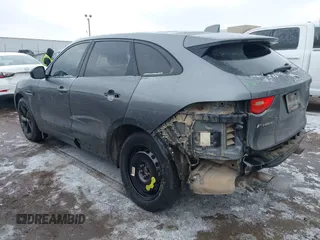 2018 Jaguar F-Pace 25t Prestige with VIN SADCK2FX4JA351050, listed as a IAAI auction lot 41554865 with 107,341 mi miles and . Bid and sale history available at DreamBid. Image 3.