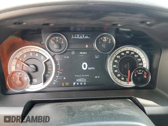 2017 Ram 1500 Big Horn with VIN 1C6RR7LM3HS878579, listed as a Copart auction lot 54147005 with 147,061 mi miles and Clean title. Bid and sale history available at DreamBid. Image 9.