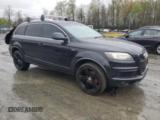 2012 Audi Q7 S line with VIN WA1AGAFE1CD001173, listed as a Copart auction lot 52113295 with 146,972 mi miles and Salvage title. Bid and sale history available at DreamBid. Image 4.