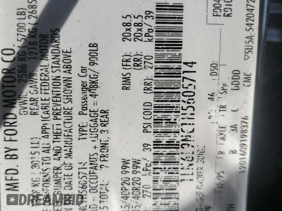 2017 Lincoln Continental Reserve z VIN 1LN6L9NC1H5605714, wystawiony jako Copart lot #64392454 z przebiegiem Nie podano mil oraz Szkoda całkowita • Salvage title. Historia ofert i sprzedaży dostępna na DreamBid. Obrazek 12.