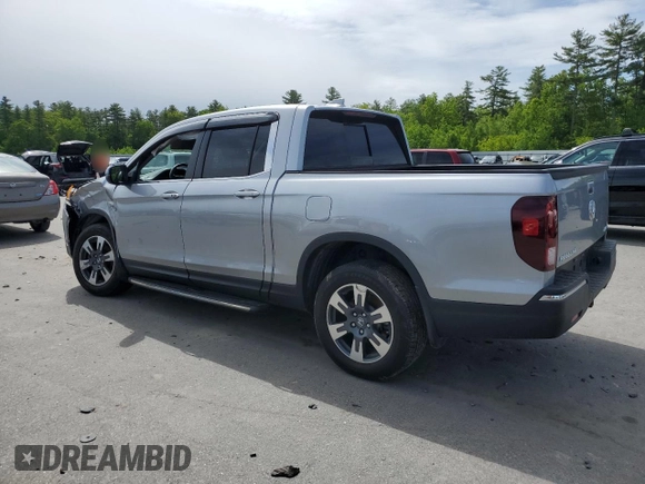 2019 Honda Ridgeline RTL with VIN 5FPYK3F57KB001594, listed as a Copart auction lot 59020335 with 31,465 mi miles and Salvage title. Bid and sale history available at DreamBid. Image 2.