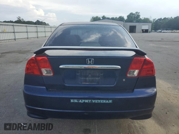 2005 Honda Civic LX z VIN 1HGES16595L031005, wystawiony jako Copart lot #55381195 z przebiegiem Nie podano mil oraz Szkoda całkowita • Salvage title. Historia ofert i sprzedaży dostępna na DreamBid. Obrazek 6.