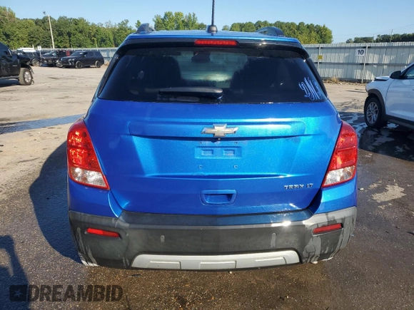 2016 Chevrolet Trax LT with VIN KL7CJLSBXGB600935, listed as a Copart auction lot 69030234 with 154,234 mi miles and Salvage Title. Bid and sale history available at carsss.com. Image 6.