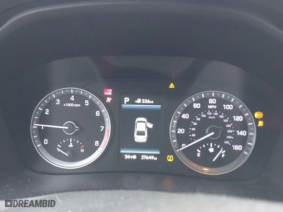 2019 Hyundai Sonata Sport with VIN 5NPE34AF5KH806249, listed as a IAAI auction lot 41567922 with 27,649 mi miles. Bid and sale history available at carsss.com. Image 7.