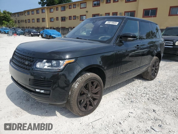 2017 Land Rover Range Rover z VIN SALGS2FE7HA325248, wystawiony jako Copart lot #58019605 z przebiegiem 53 377 mil mil oraz Szkoda całkowita • Salvage title. Historia ofert i sprzedaży dostępna na DreamBid. Obrazek 1.