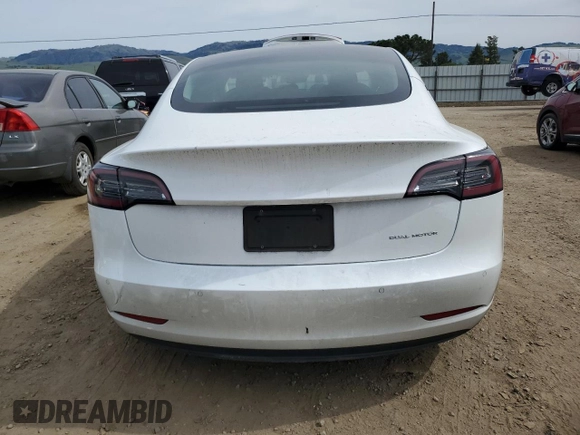 2022 Tesla Model 3 Long Range with VIN 5YJ3E1EB0NF123224, listed as a Copart auction lot 49890205 with 68,594 mi miles and Salvage Title. Bid and sale history available at DreamBid. Image 6.