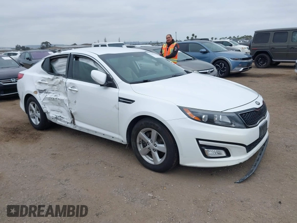2014 Kia Optima LX with VIN 5XXGM4A72EG260072, listed as a IAAI auction lot 42109844 with 167,910 mi miles and . Bid and sale history available at carsss.com. Image 1.
