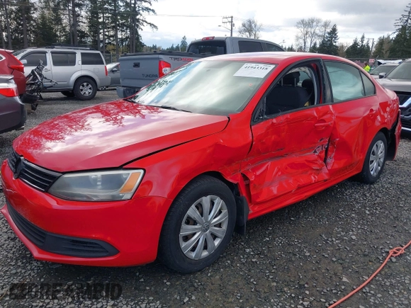 2012 Volkswagen Jetta Sedan S w/Sunroof with VIN 3VW2K7AJ2CM373655, listed as a IAAI auction lot 41943318 with 125,614 mi miles. Bid and sale history available at carsss.com. Image 6.