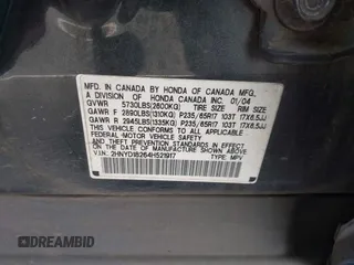 2004 Acura MDX with VIN 2HNYD18264H521917, listed as a IAAI auction lot 41688718 with 1 mi miles. Bid and sale history available at carsss.com. Image 9.