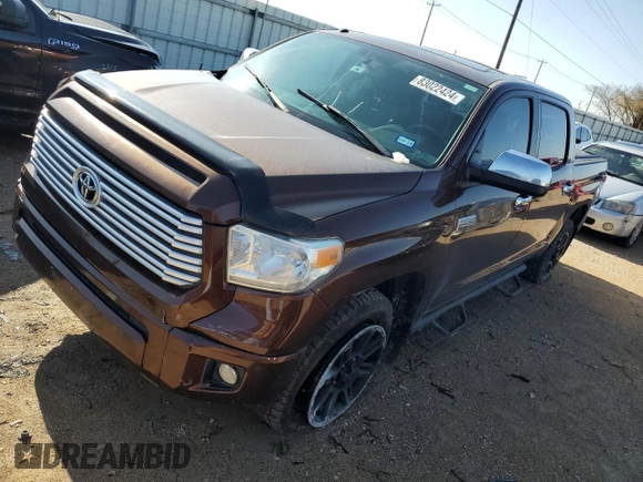 2016 Toyota Tundra 4WD Truck Platinum with VIN 5TFAW5F17GX518494, listed as a Copart auction lot 83022424 with 0 mi miles and Salvage Title. Bid and sale history available at carsss.com. Image 1.