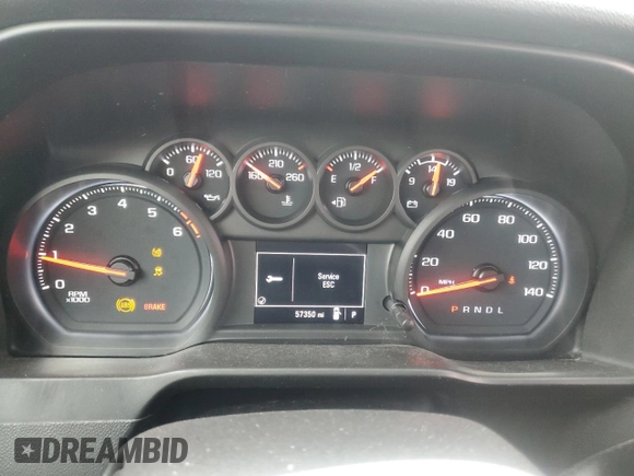 2021 Chevrolet Silverado 1500 Work Truck with VIN 3GCNWAEF8MG344569, listed as a Copart auction lot 46596735 with 57,350 mi miles and Salvage Title. Bid and sale history available at carsss.com. Image 9.