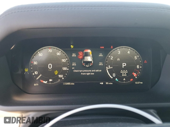2024 Land Rover Defender X-Dynamic SE with VIN SALE2EEU7R2304560, listed as a Copart auction lot 47062695 with 5,495 mi miles and Salvage title. Bid and sale history available at DreamBid. Image 9.