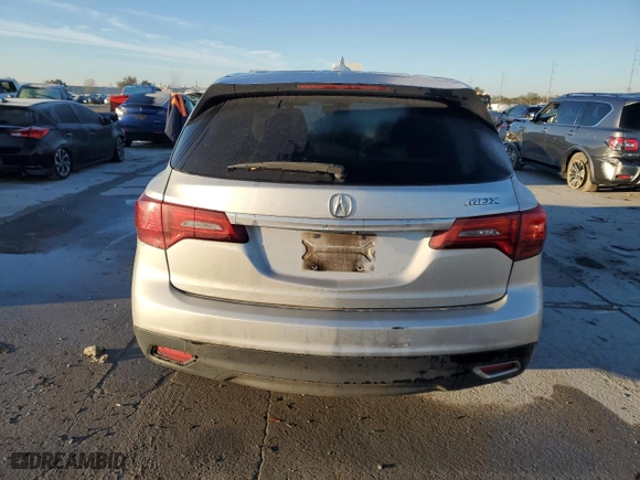 2015 Acura MDX Tech Pkg with VIN 5FRYD3H42FB004866, listed as a Copart auction lot 42027145 with 185,725 mi miles and Salvage Title. Bid and sale history available at carsss.com. Image 6.