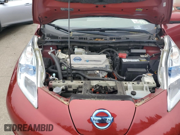 2012 Nissan LEAF SL with VIN JN1AZ0CP5CT017885, listed as a Copart auction lot 48780335 with 56,663 mi miles and Clean Title. Bid and sale history available at carsss.com. Image 12.
