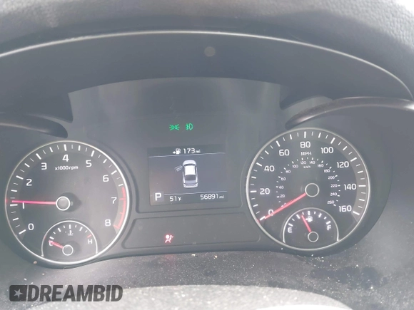 2019 Kia Optima LX with VIN 5XXGT4L37KG361486, listed as a IAAI auction lot 41601404 with 56,891 mi miles. Bid and sale history available at carsss.com. Image 7.