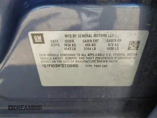 2014 Chevrolet Cruze LS with VIN 1G1PA5SH7E7139450, listed as a IAAI auction lot 42003875 with 172,449 mi miles and . Bid and sale history available at DreamBid. Image 9.