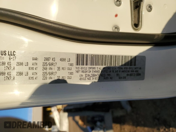 2017 Jeep Compass Latitude with VIN 3C4NJDBB4HT674613, listed as a Copart auction lot 46247355 with 124,299 mi miles and Salvage Title. Bid and sale history available at carsss.com. Image 15.