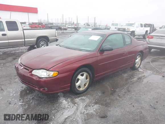 2001 Chevrolet Monte Carlo SS with VIN 2G1WX15K319253951, listed as a IAAI auction lot 41416935 with 283,164 mi miles. Bid and sale history available at carsss.com. Image 2.