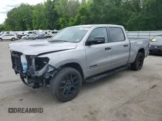 2023 Ram 1500 Laramie with VIN 1C6SRFRT6PN667531, listed as a Copart auction lot 55838115 with 38,360 mi miles and Salvage title. Bid and sale history available at DreamBid. Image 1.