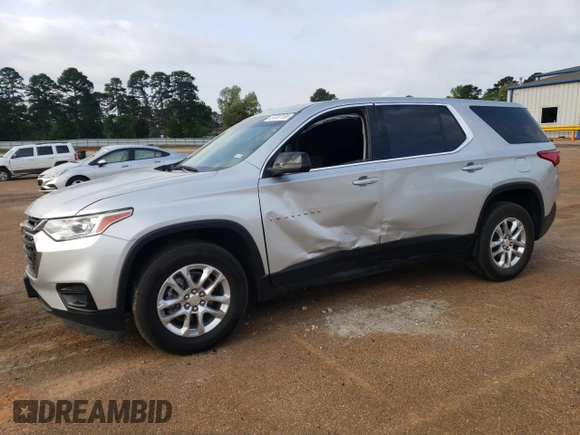 2021 Chevrolet Traverse LS with VIN 1GNERFKW3MJ254289, listed as a Copart auction lot 51337155 with 40,127 mi miles and Salvage title. Bid and sale history available at DreamBid. Image 1.