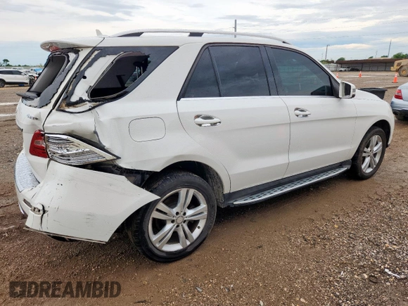 2014 Mercedes-Benz M 350 with VIN 4JGDA5HB3EA391966, listed as a Copart auction lot 60421605 with 130,874 mi miles and Salvage title. Bid and sale history available at DreamBid. Image 3.
